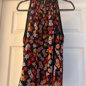 Ann Taylor Factory Multicolor Floral Sleeveless Blouse